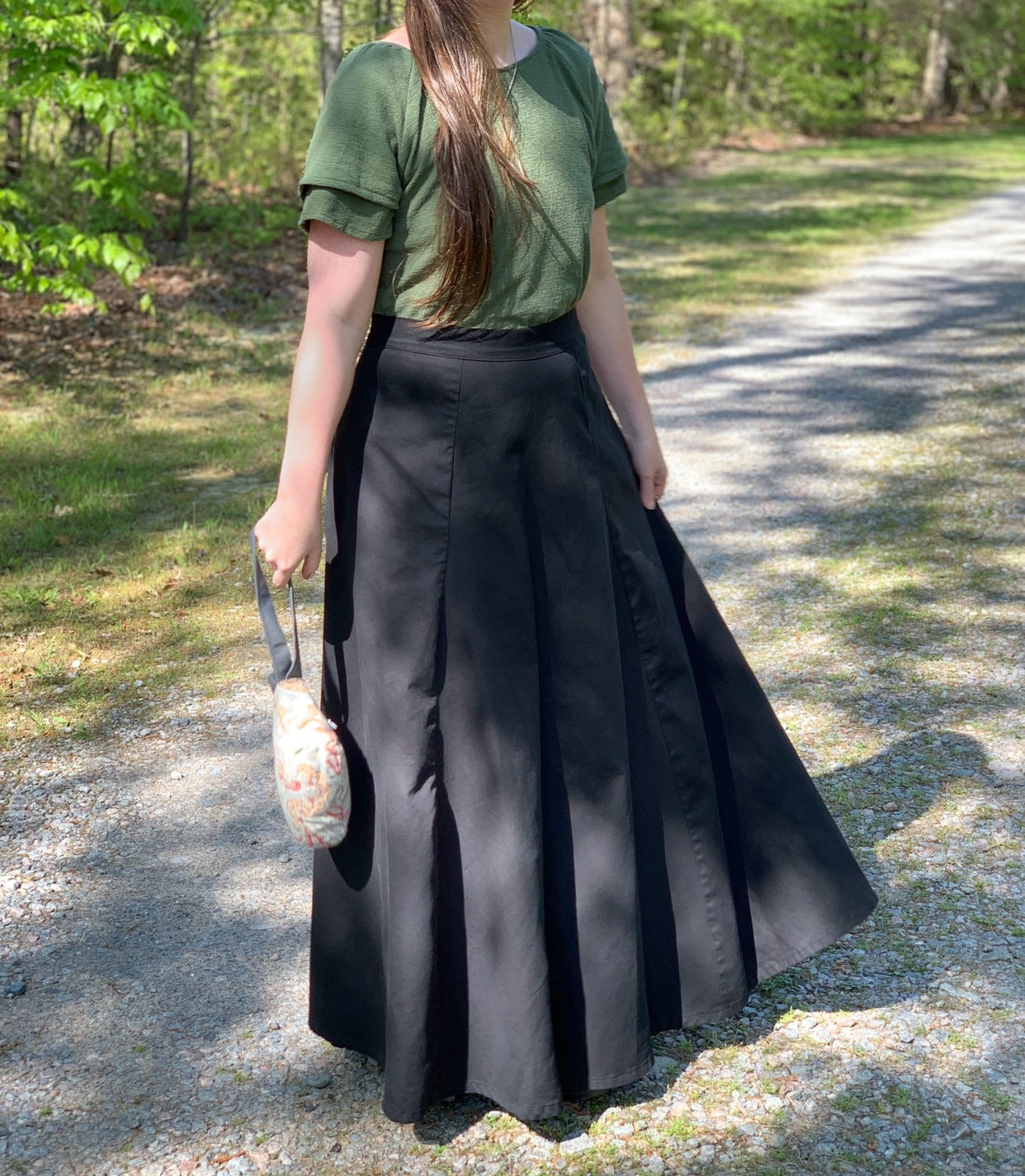 Black Maxi Length Evelyn Style Skirt