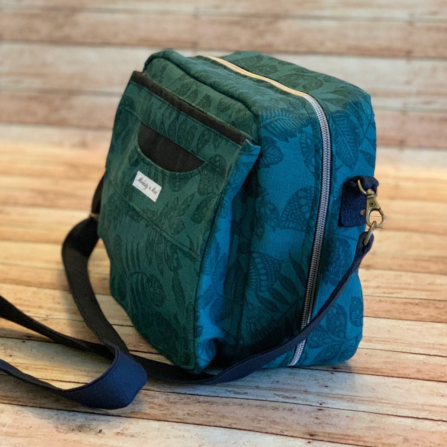 Green & Black Foliage Bible Bag