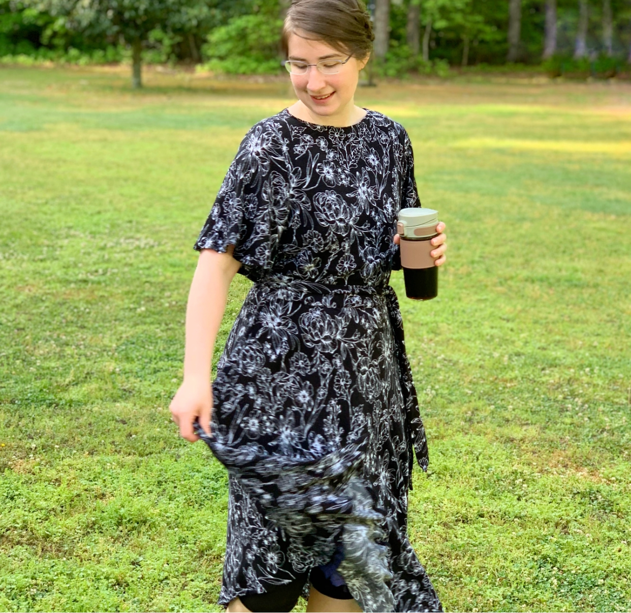 Preorder | Black & White Floral Courtney Style Dress