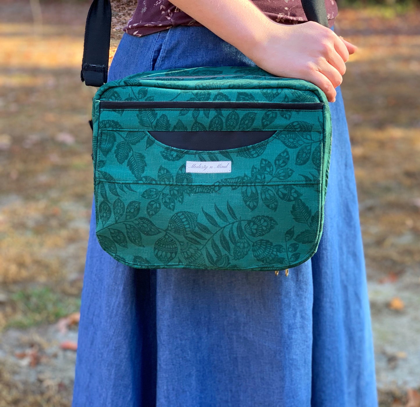 Ready to Ship | Green Foliage Bible Bag