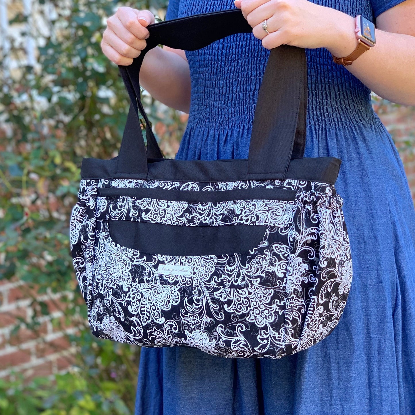 Charcoal & Black Mini Everything Tote