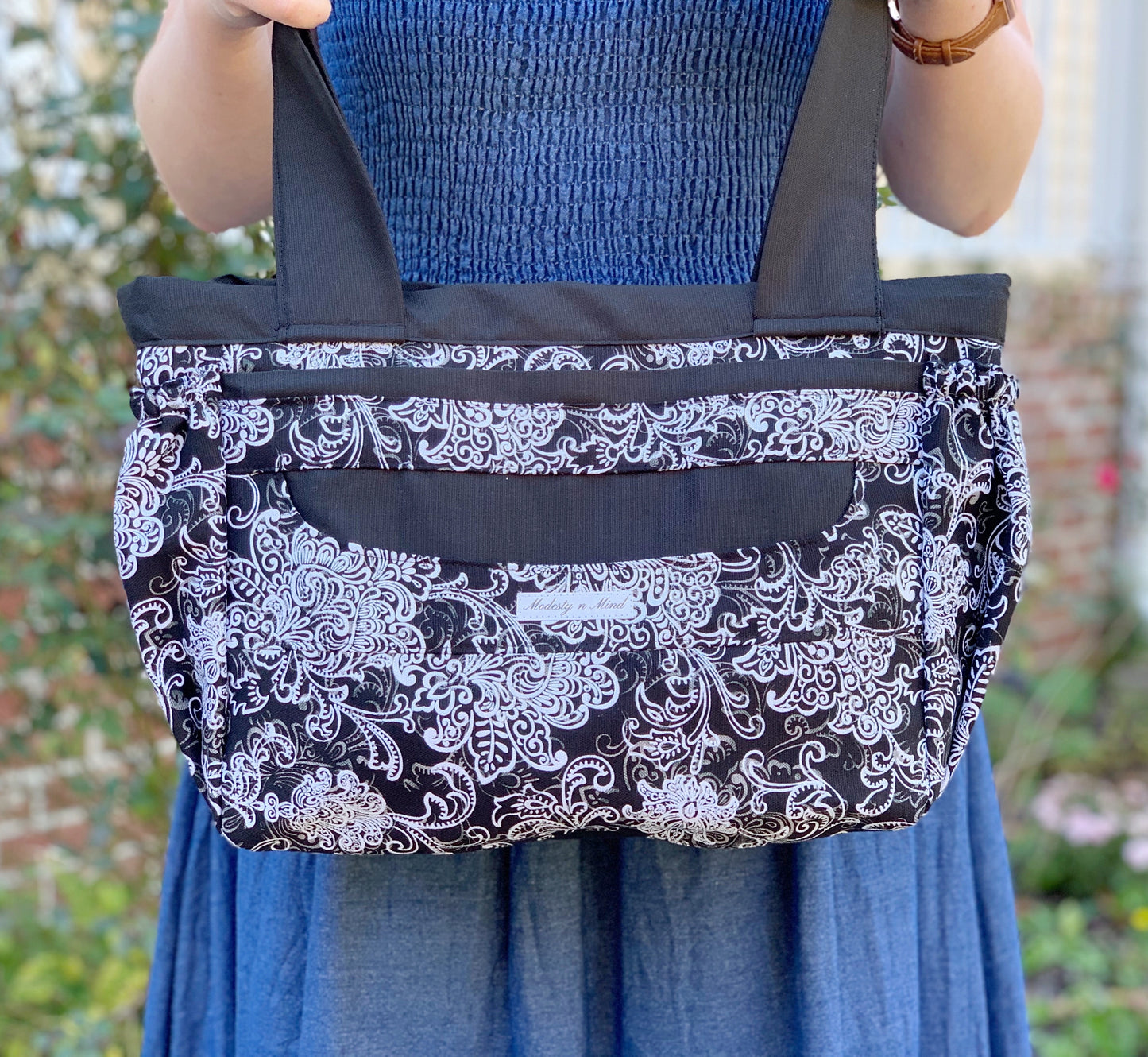 Charcoal & Black Mini Everything Tote