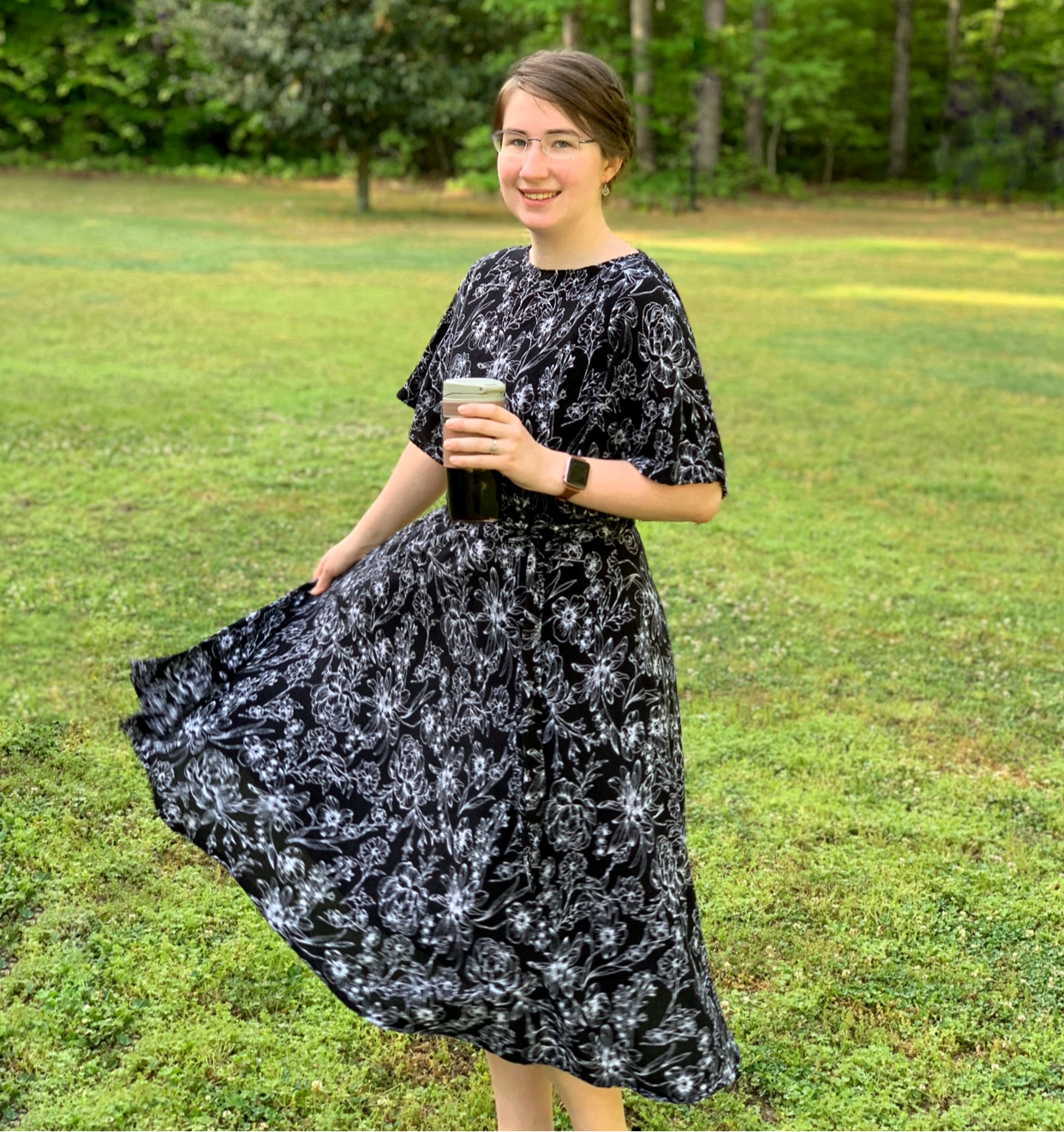 Preorder | Black & White Floral Courtney Style Dress