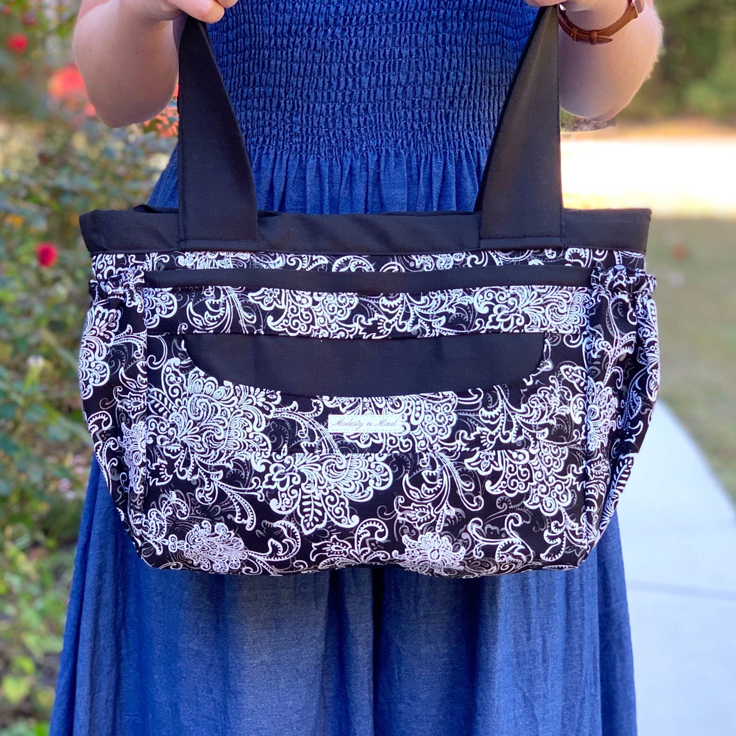 Charcoal & Black Mini Everything Tote