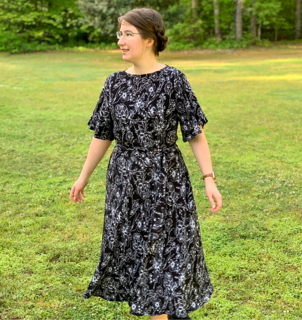 Preorder | Black & White Floral Courtney Style Dress