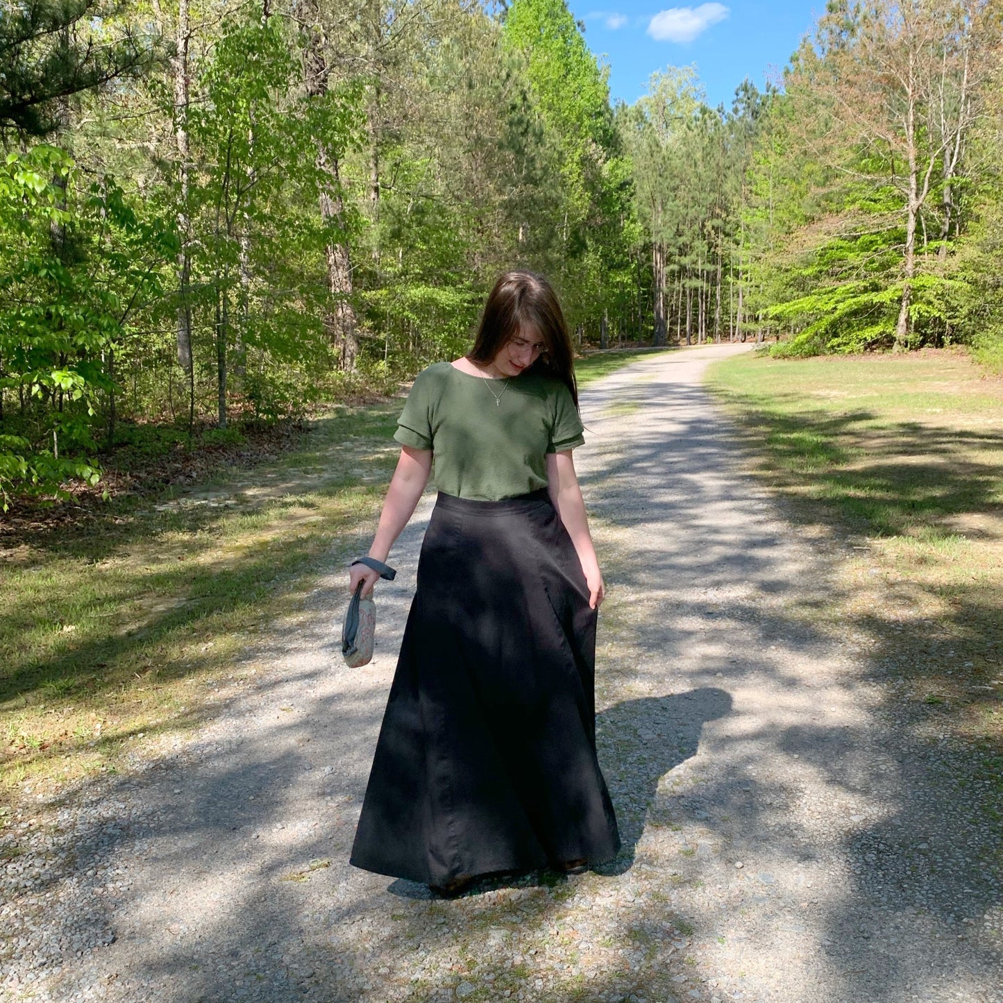 Black Maxi Length Evelyn Style Skirt
