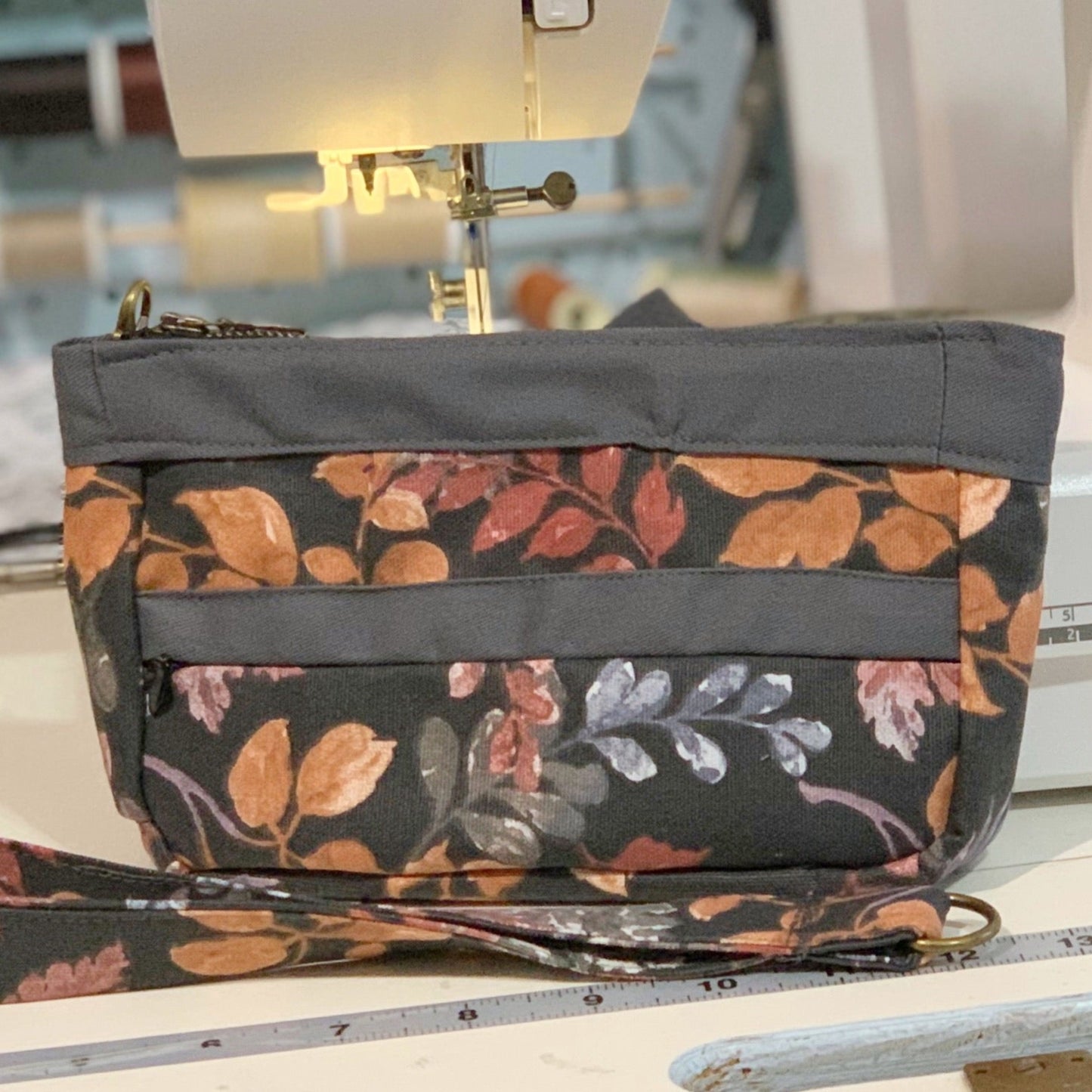 Autumn Leaves Mini Wristlet Wallet