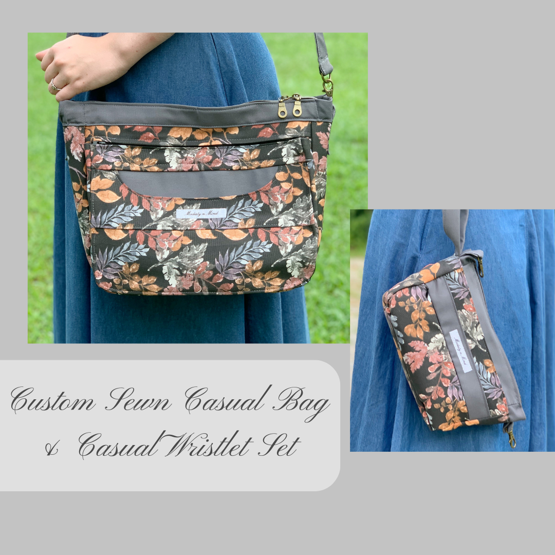Autumn Leaves Casual Bag + Wristlet Set