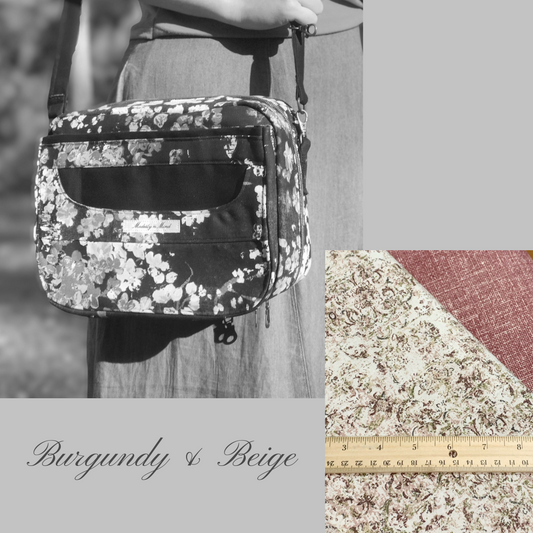 Burgundy & Beige Bible Bag