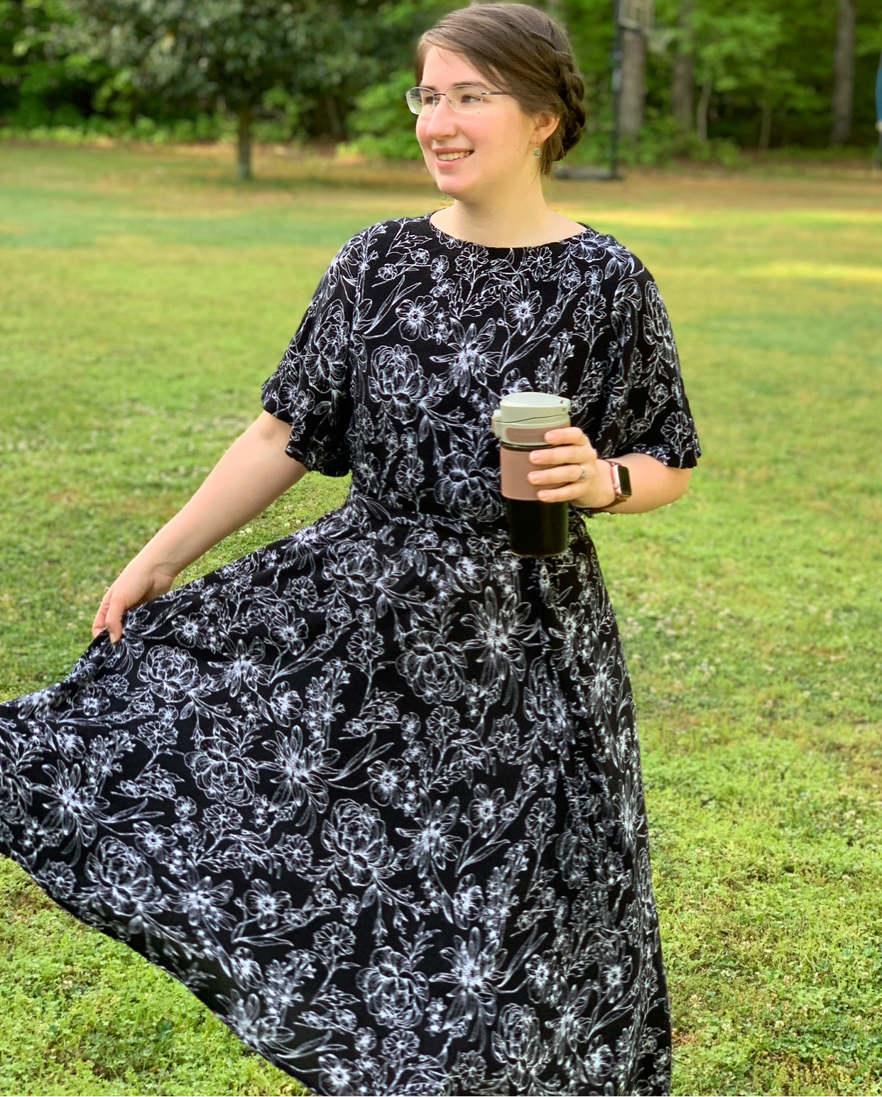 Preorder | Black & White Floral Courtney Style Dress