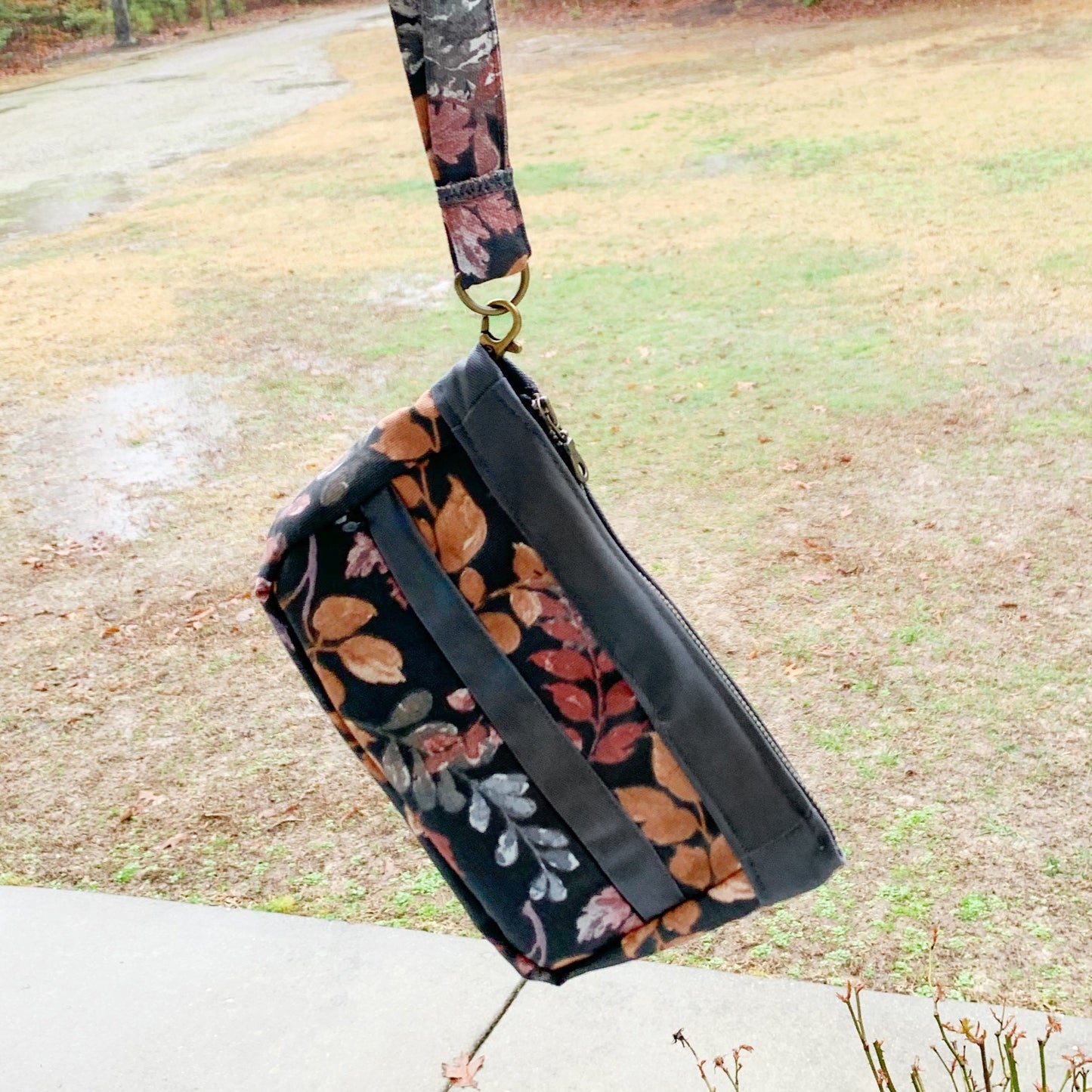 Autumn Leaves Mini Wristlet Wallet