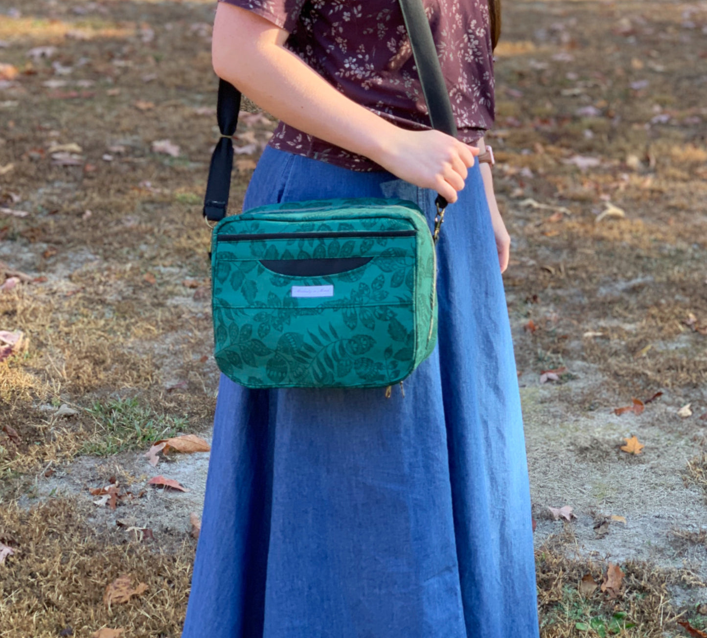 Ready to Ship | Green Foliage Bible Bag