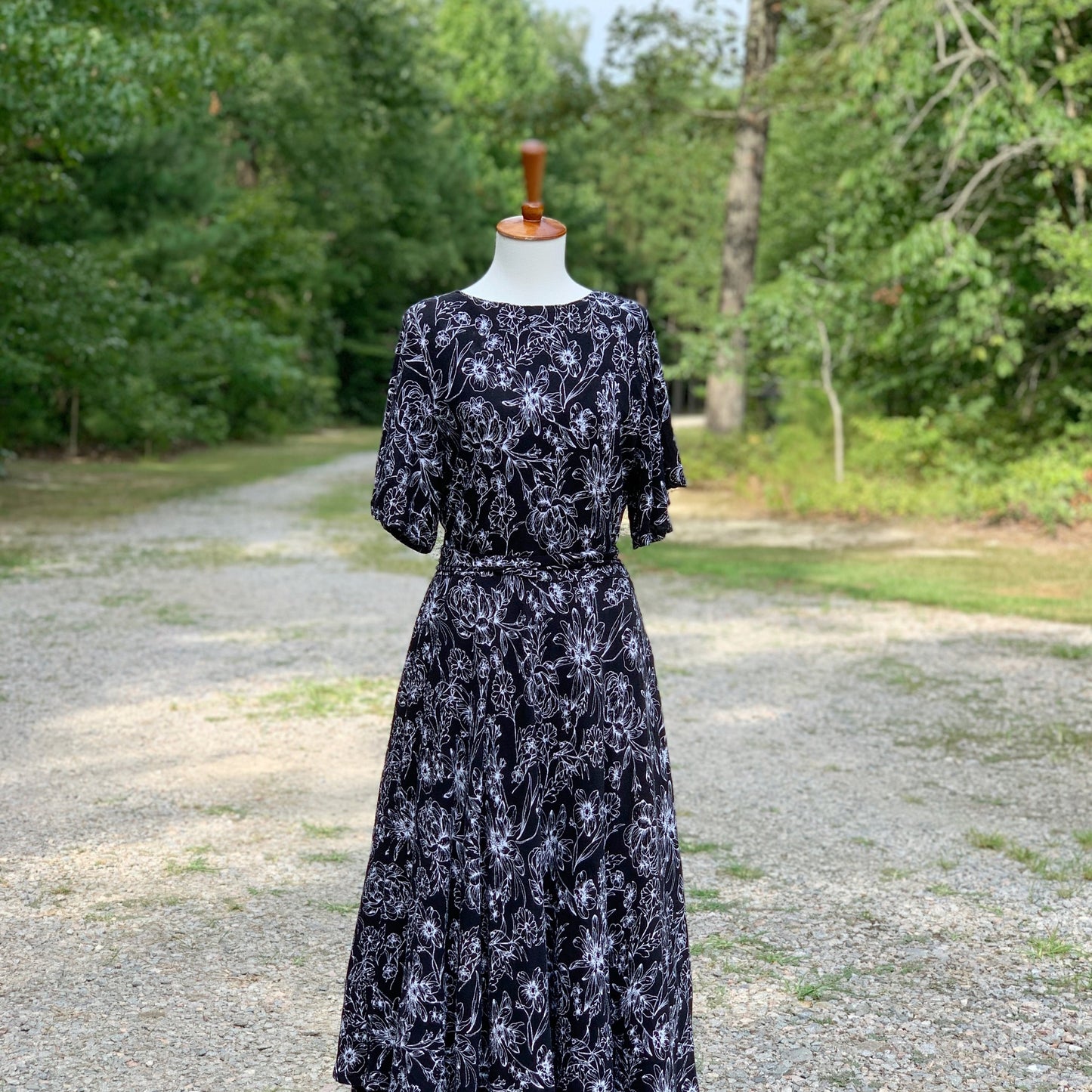 Preorder | Black & White Floral Courtney Style Dress