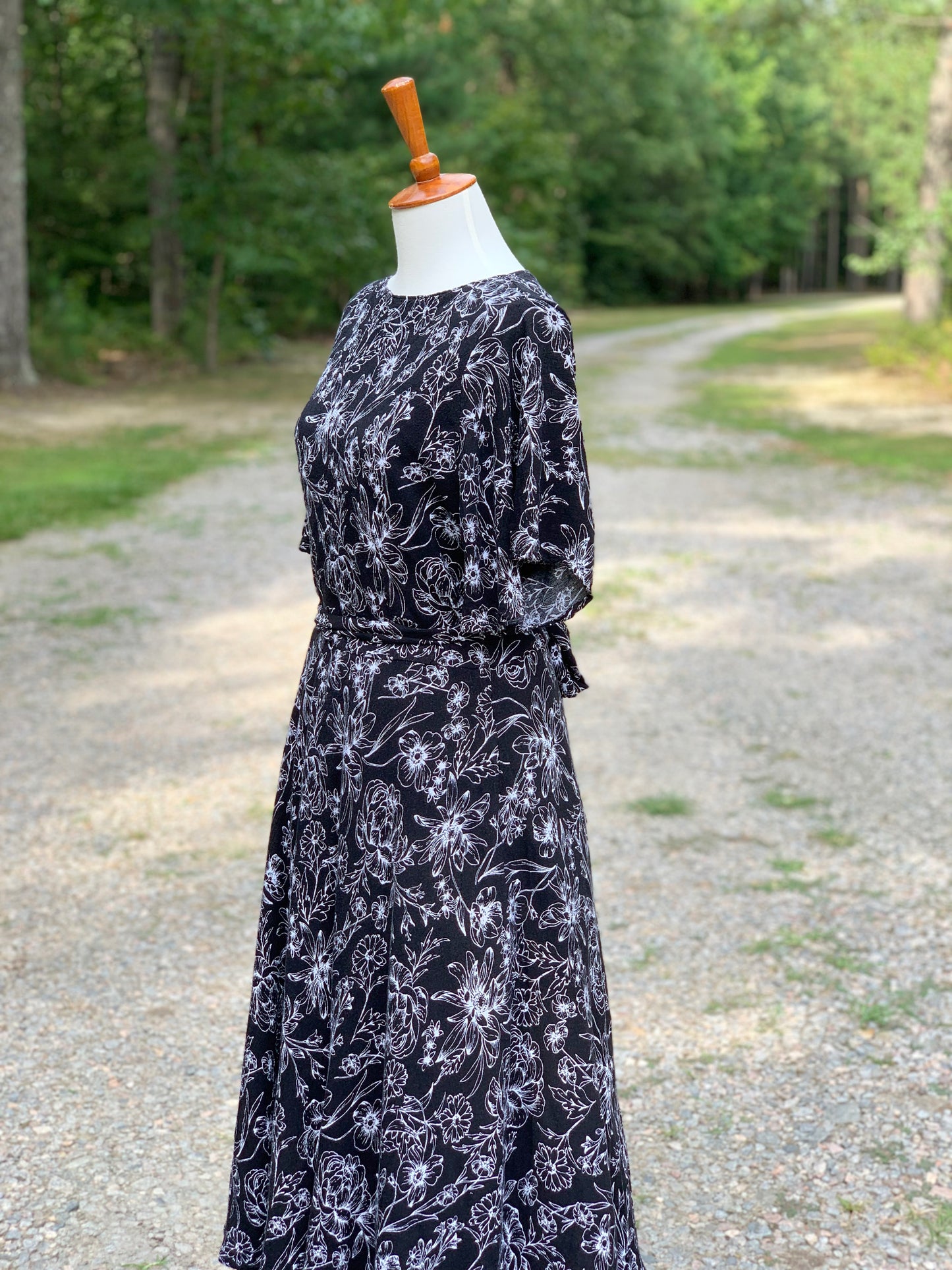 Preorder | Black & White Floral Courtney Style Dress