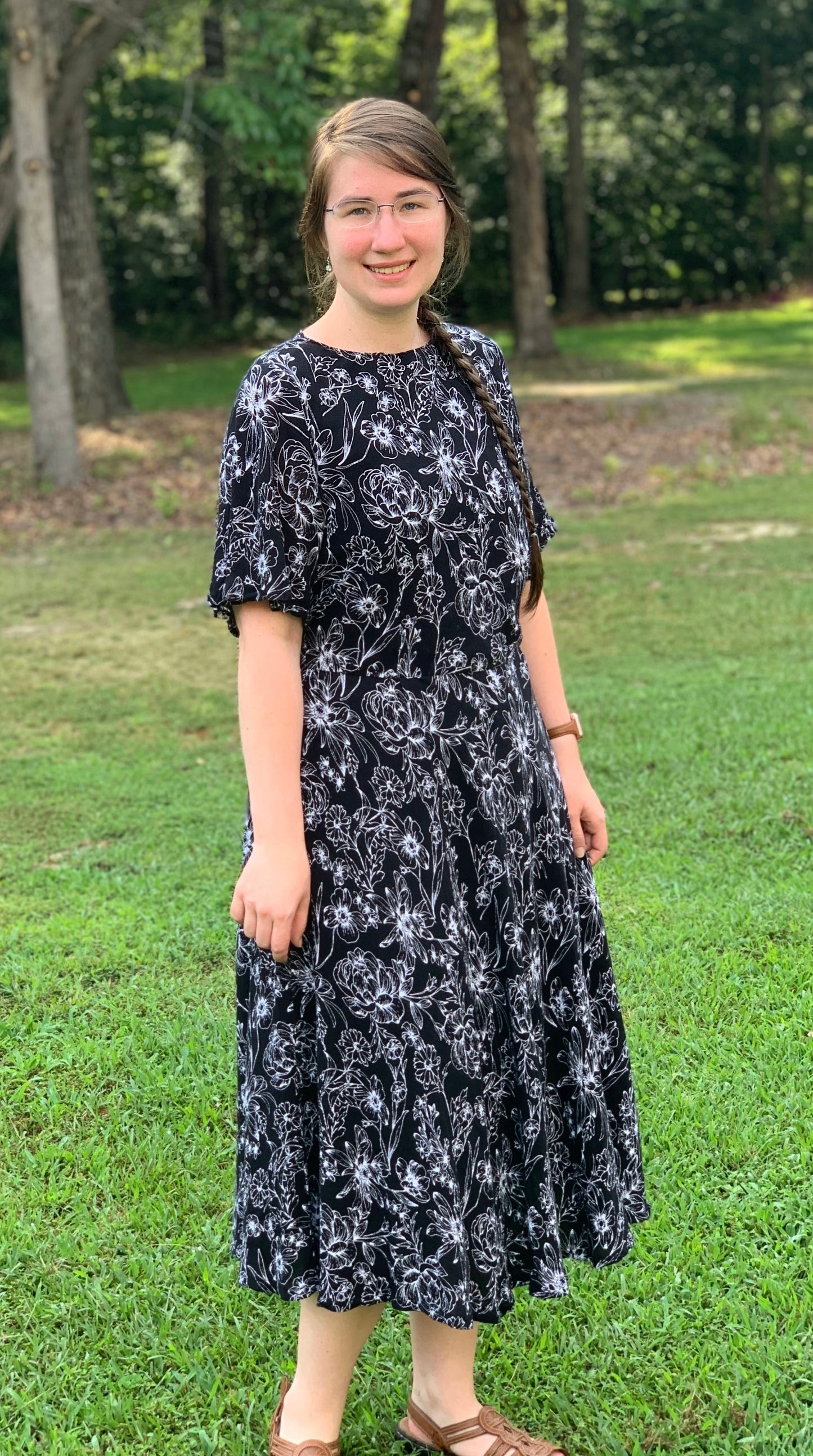 Preorder | Black & White Floral Courtney Style Dress