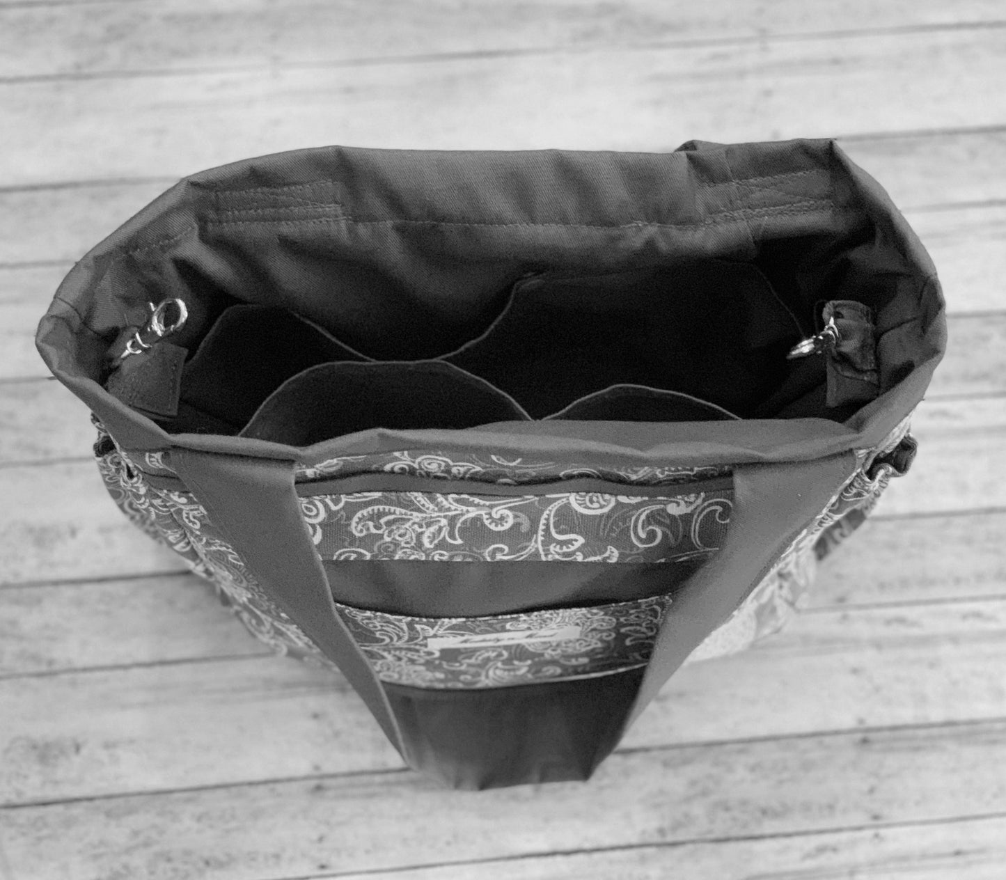 Pink Teal & Gray Floral Mini Everything Tote
