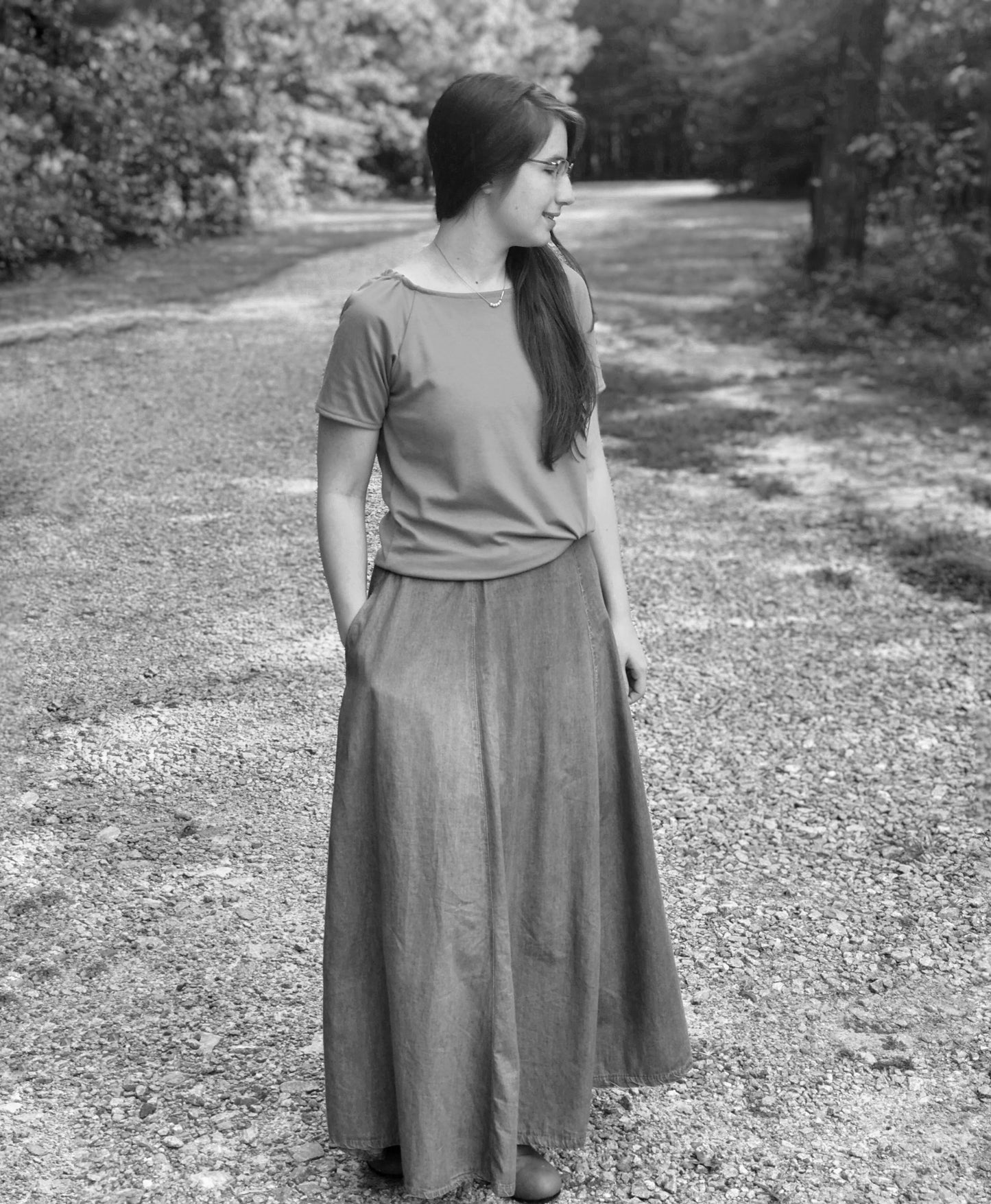 Black Maxi Length Evelyn Style Skirt