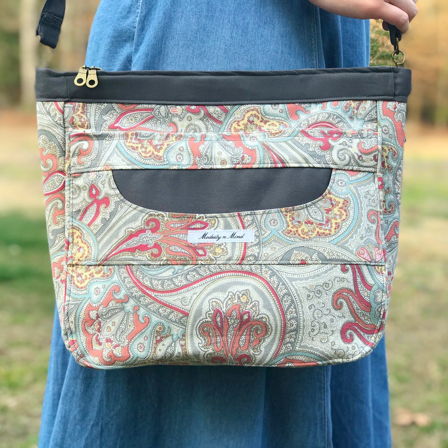 Coral & Gray Everyday Crossbody