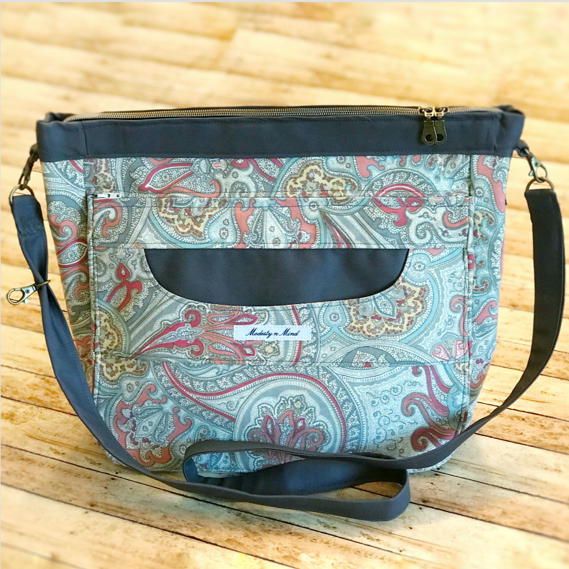 Coral & Gray Everyday Crossbody