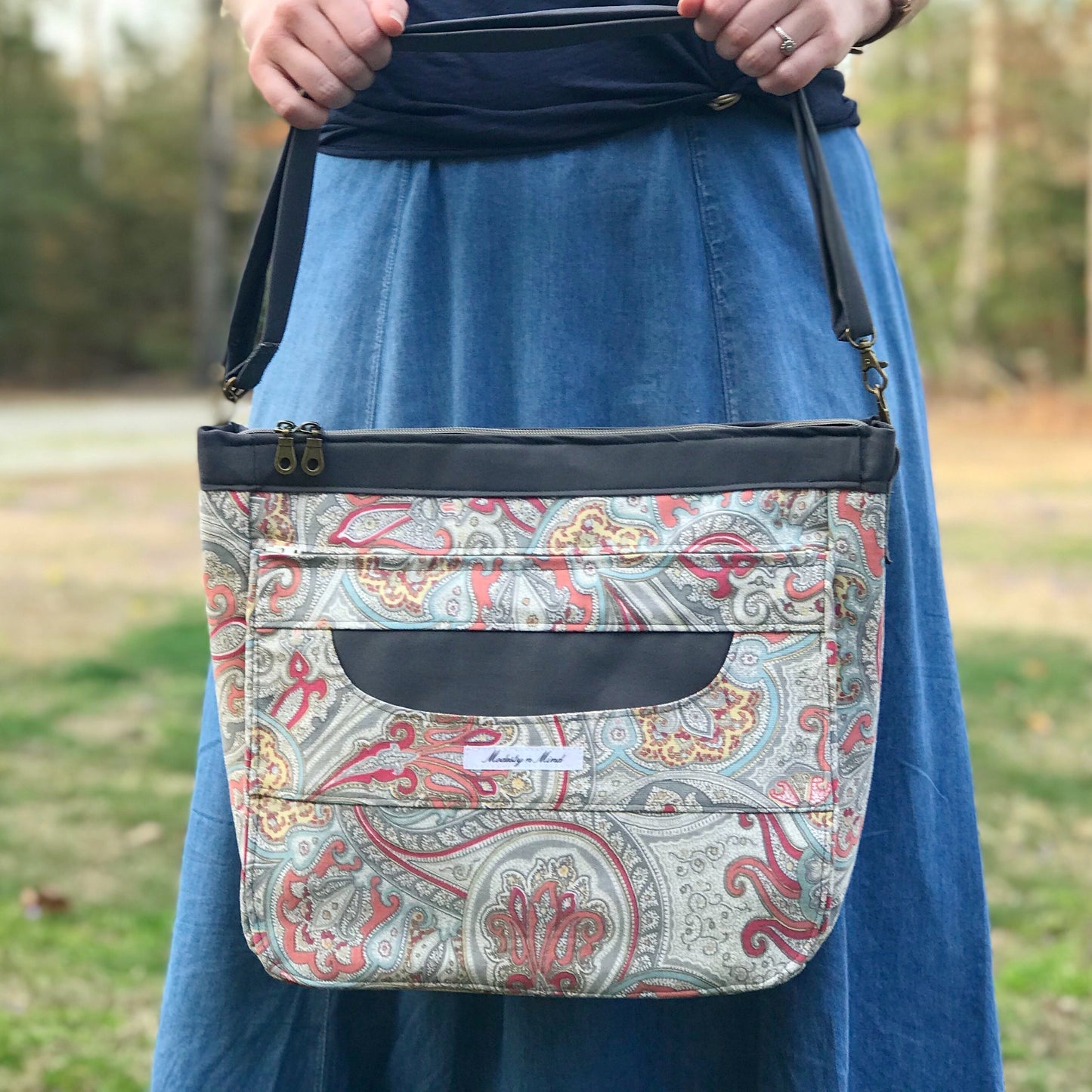 Coral & Gray Everyday Crossbody
