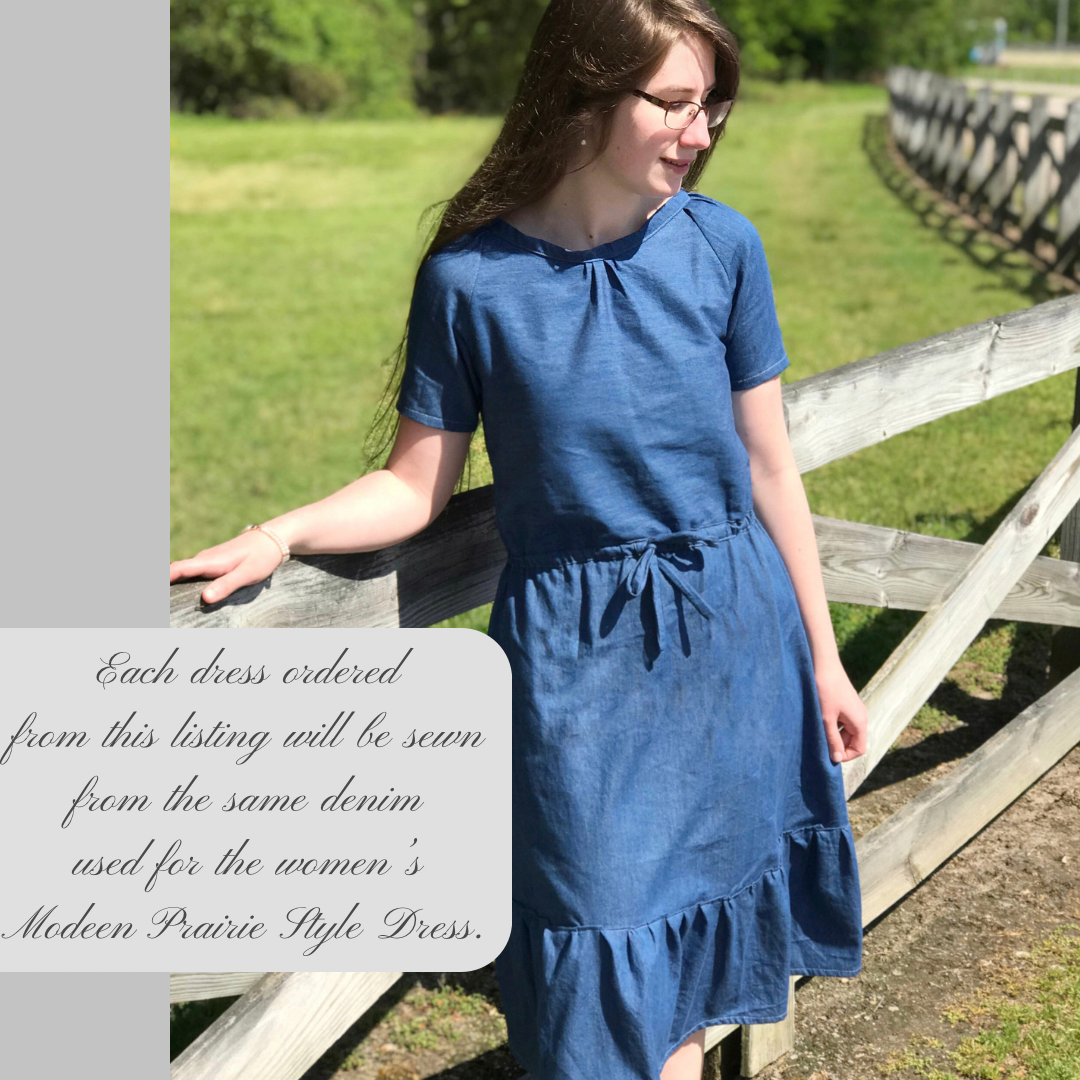 Girls’ Denim Modern Prairie Style Dress