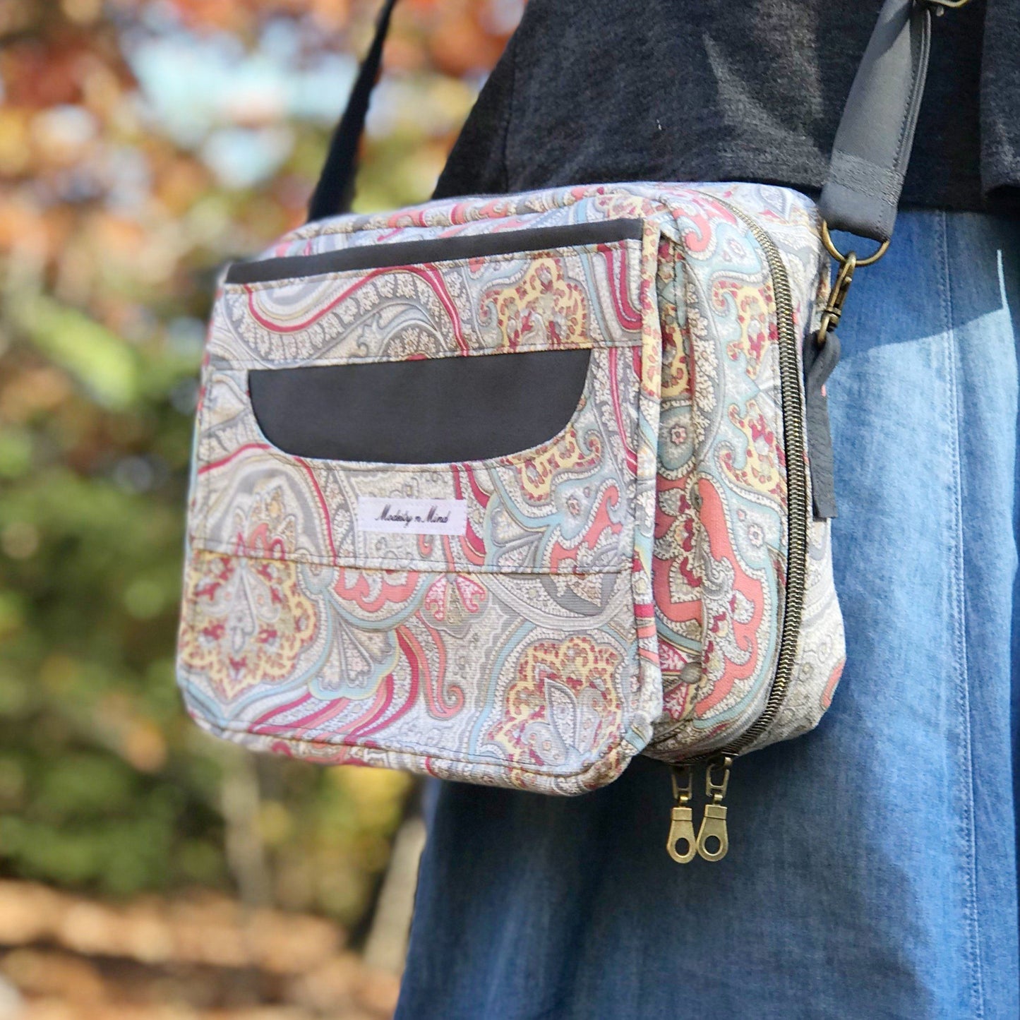 Coral Gray Bible Bag + Wristlet Set