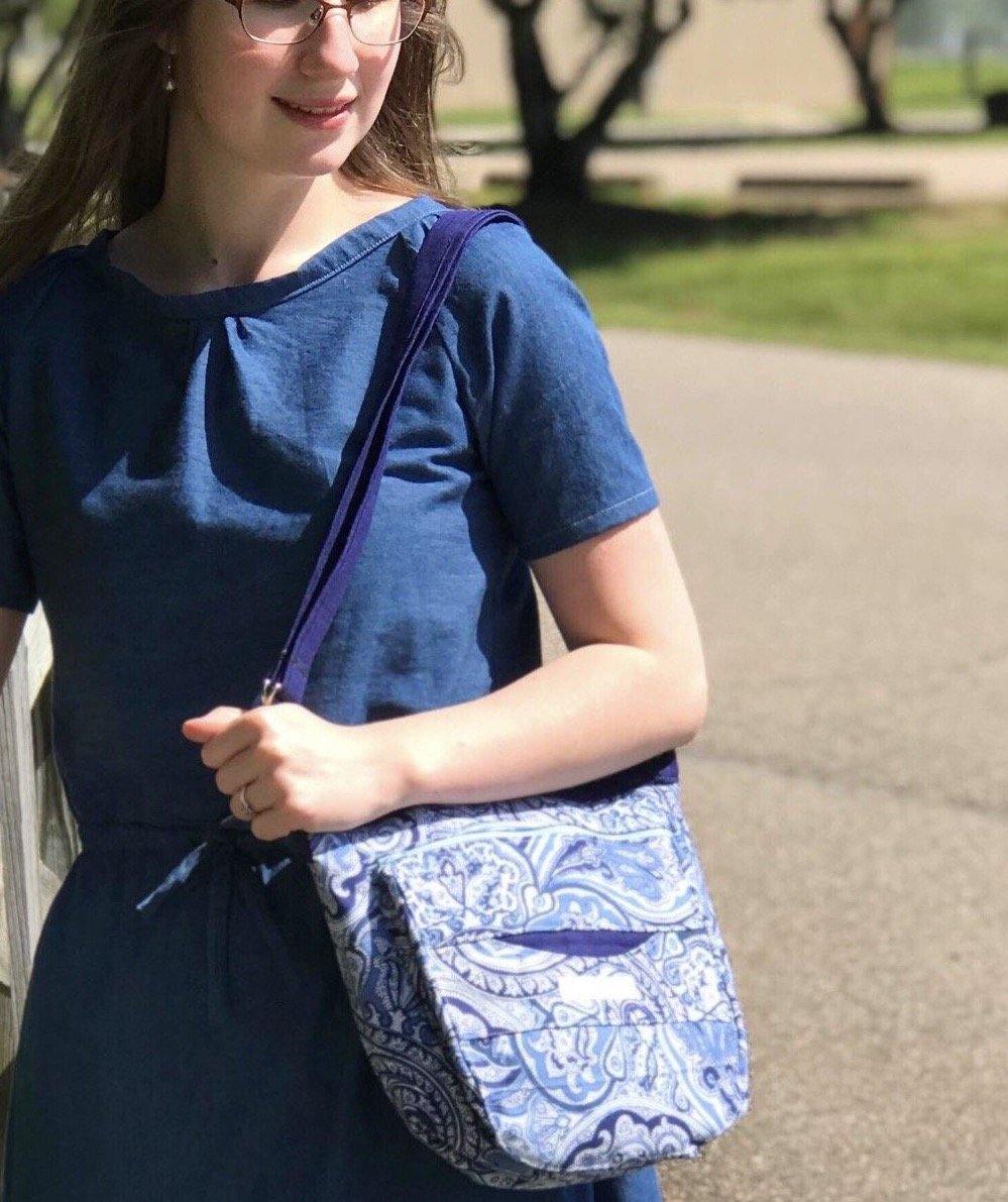 Blue Casual Bag-Modesty n Mind-Made to Order,Purses