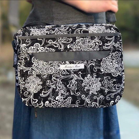 Charcoal & Black Bible Bag-Modesty N Mind-Bible Cover Purse
