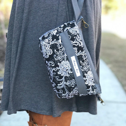Charcoal & Black Casual Wristlet-Modesty n Mind-Ready to Ship,Wristlets