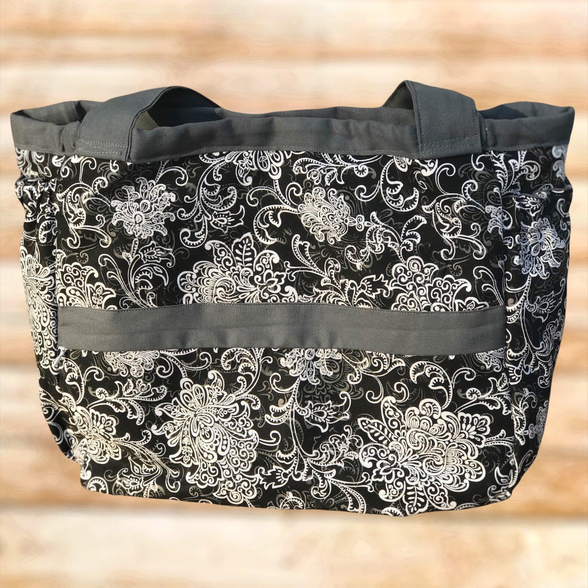 Charcoal & Black Everything Tote-Modesty n Mind-Ready to Ship,Tote Bags