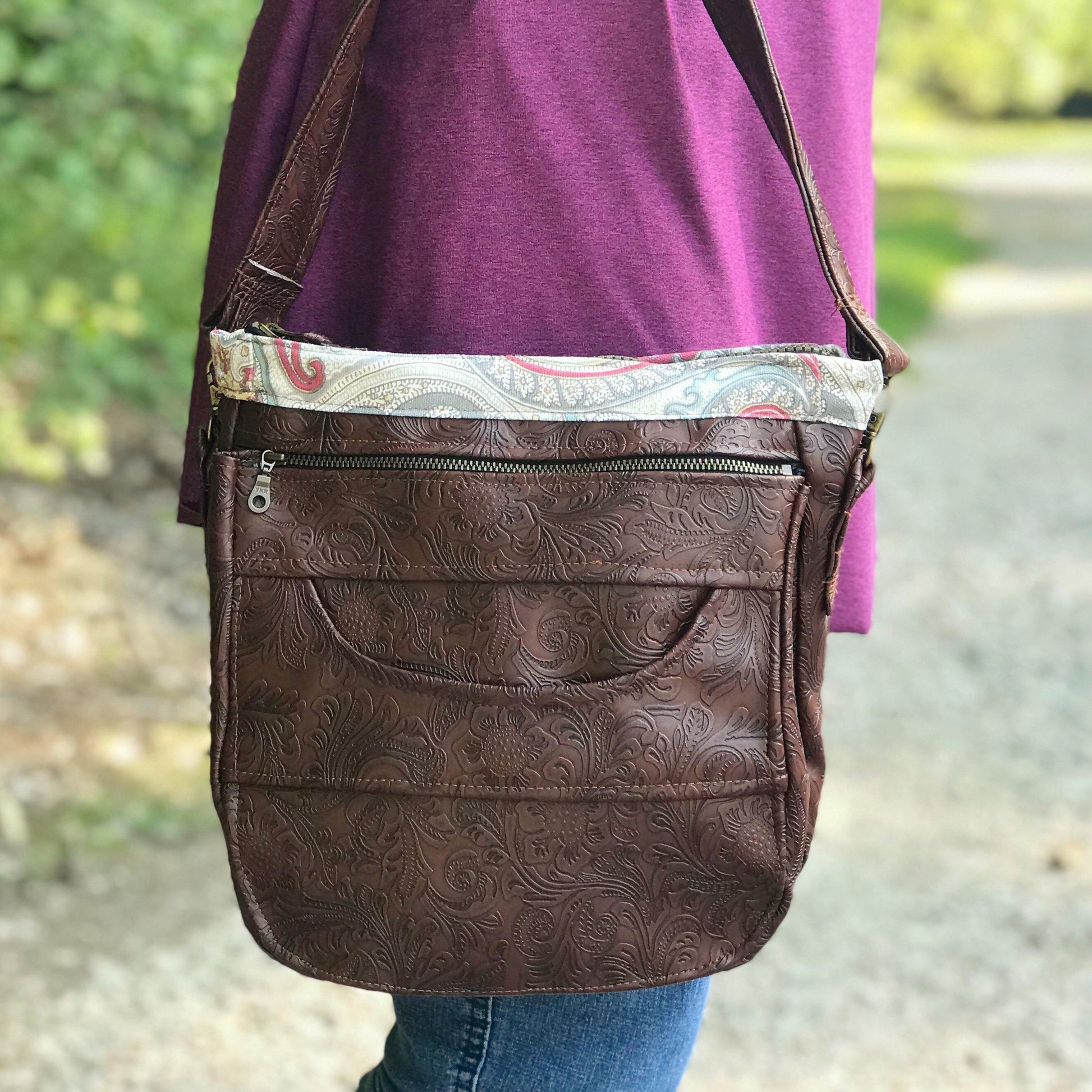 Embossed Faux Leather Casual Bag-Modesty N Mind-Purses,Ready to Ship