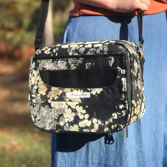 Floral & Black Bible Bag