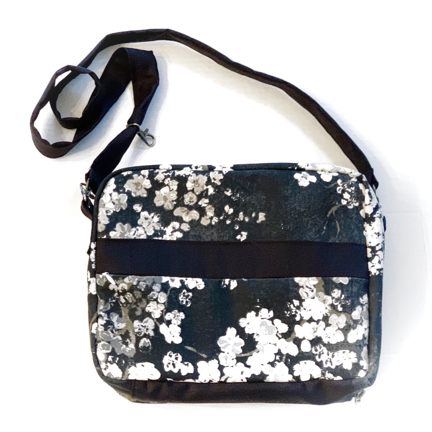 Floral & Black Bible Bag-Modesty N Mind-Back of bible Cove Purse