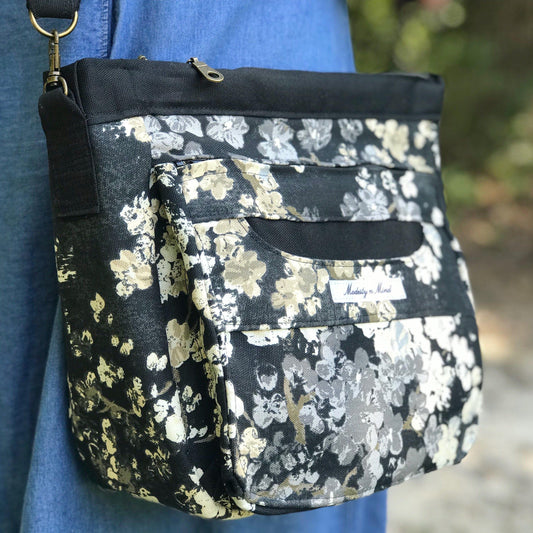 Floral & Black Casual Bag-Modesty N Mind-Made to Order,Purses