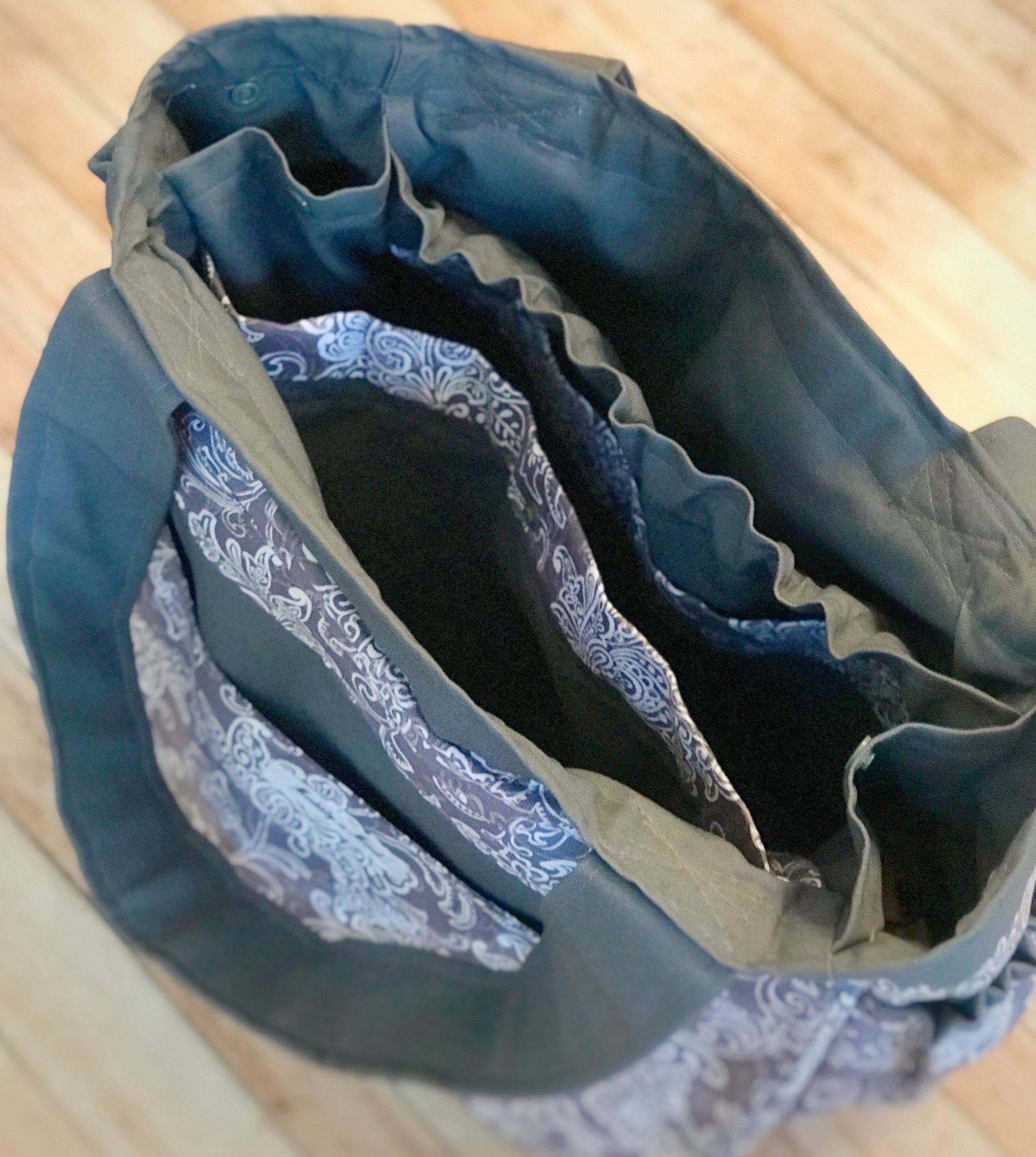 Gray & White Everything Tote-Modesty n Mind-Ready to Ship,Tote Bags