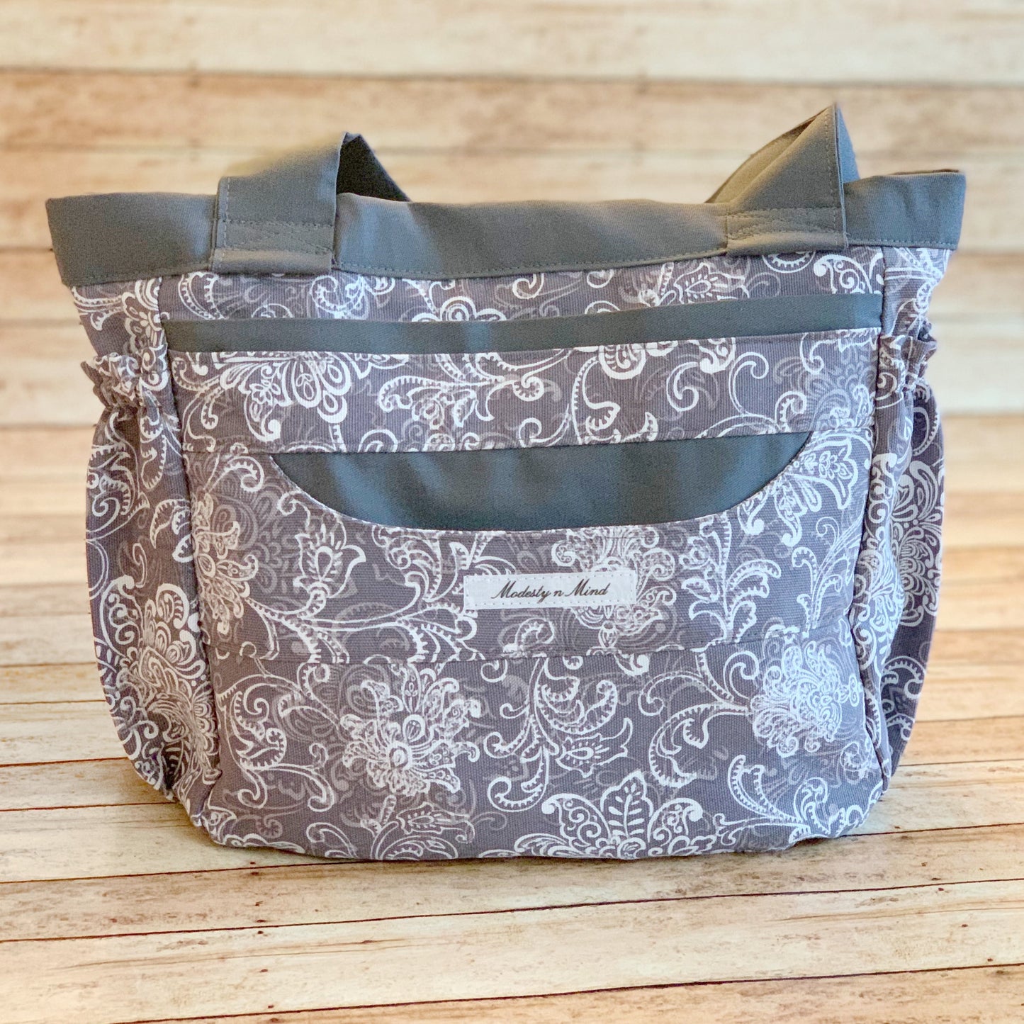 Gray & White Mini Everything Tote