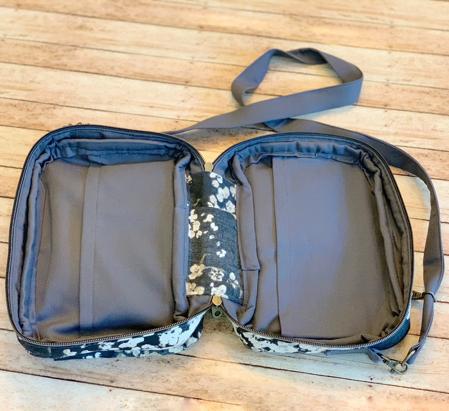 Floral & Gray Bible Bag