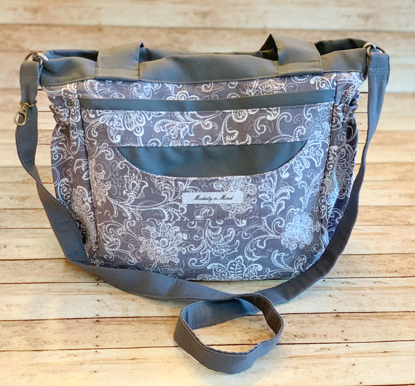 Gray & White Mini Everything Tote