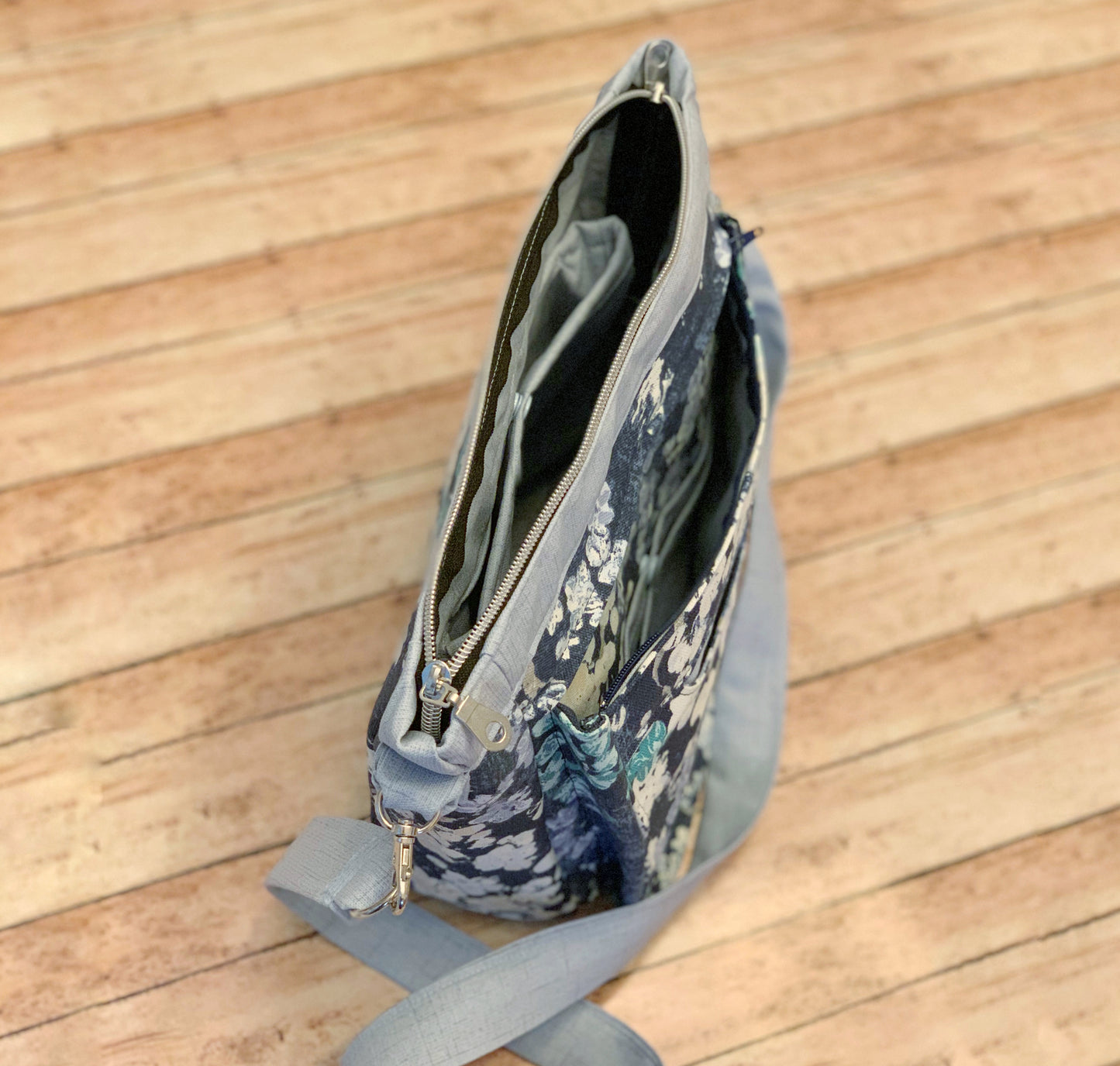 Blue Floral Everyday Crossbody