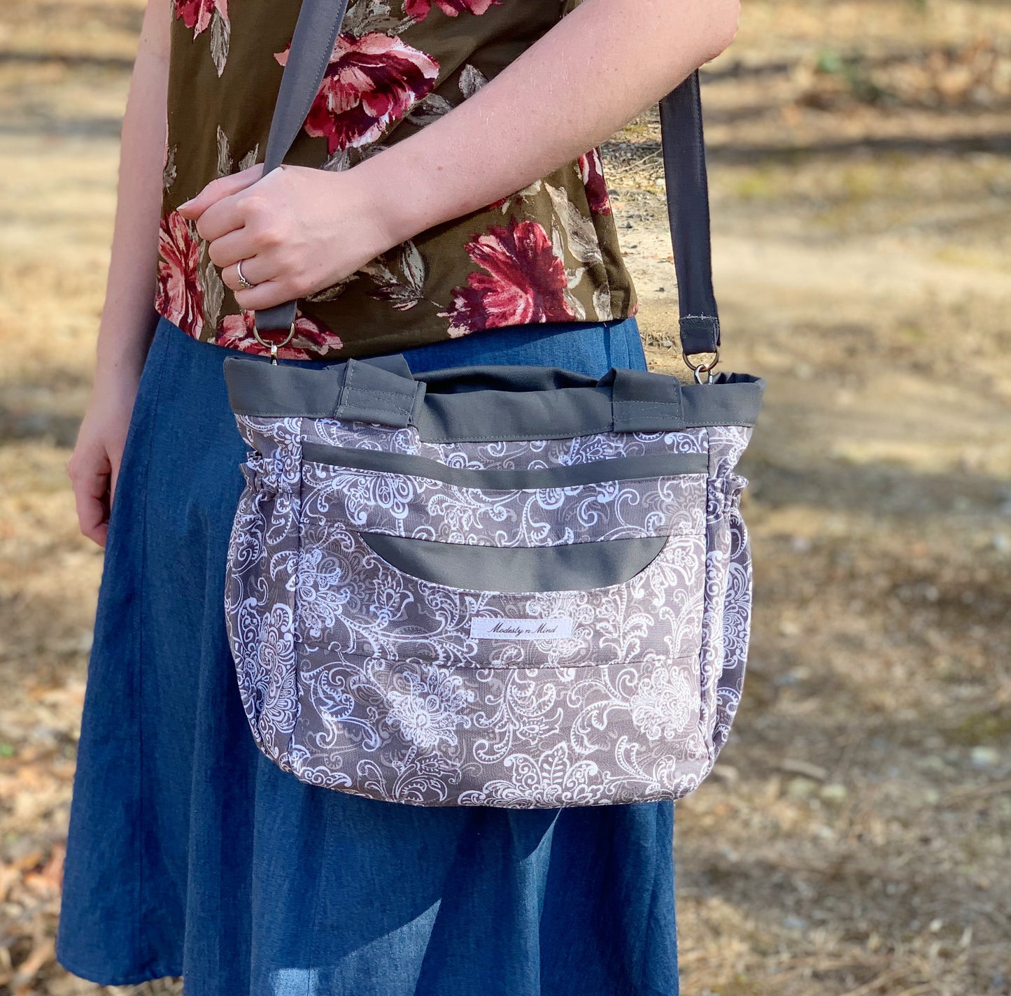 Gray & White Mini Everything Tote