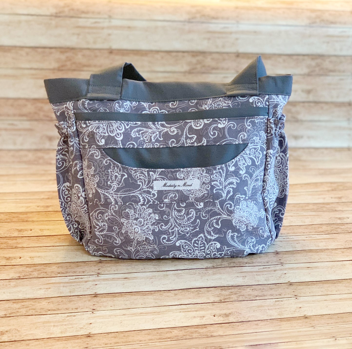 Gray & White Mini Everything Tote