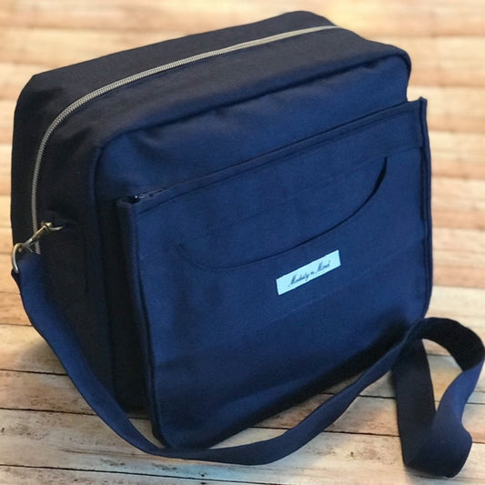 Solid Navy Bible Bag