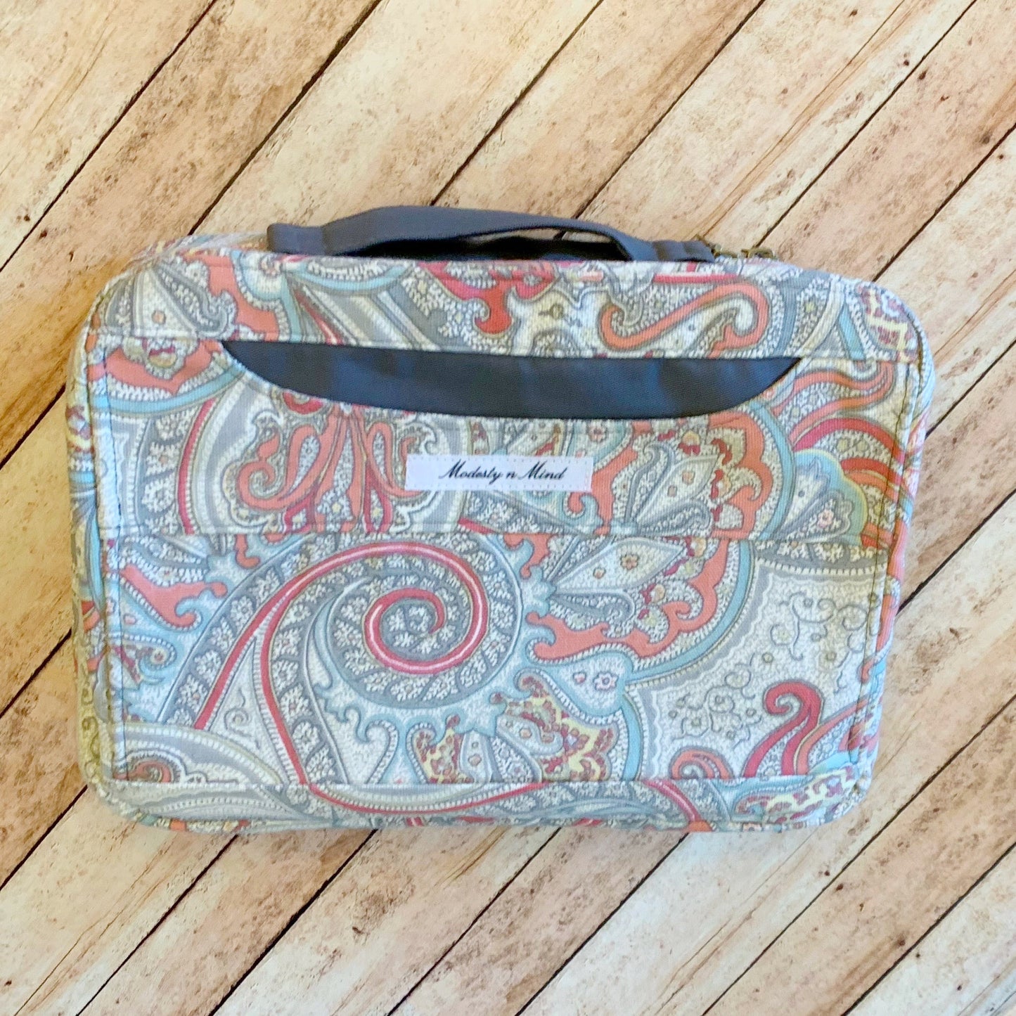 Coral & Gray Bible Cover