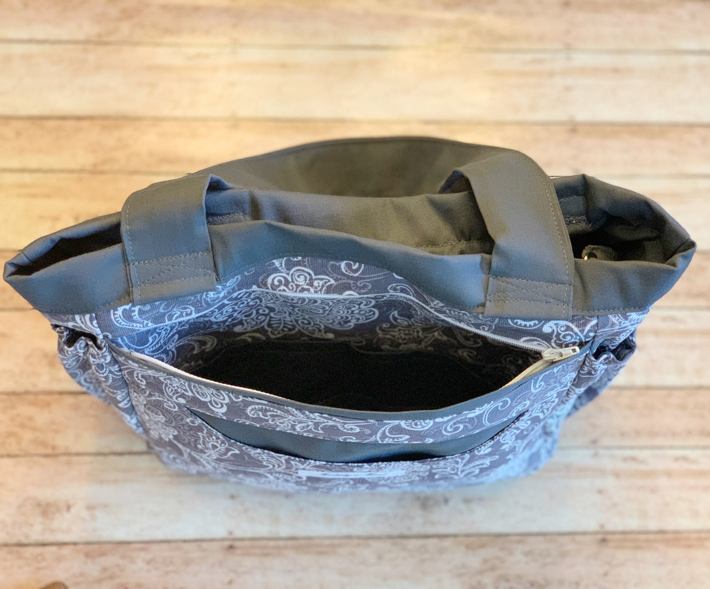 Gray & White Mini Everything Tote