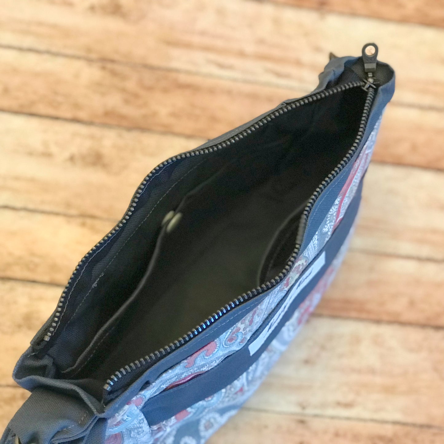Coral & Gray Casual Wristlet