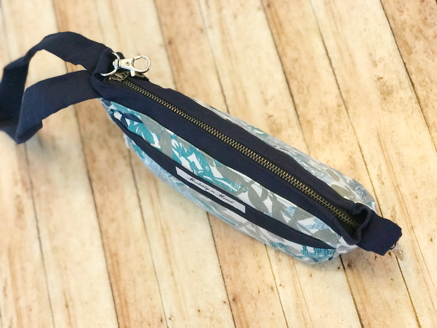 Teal Blue Gray Casual Wristlet