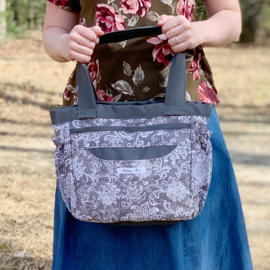 Gray & White Mini Everything Tote