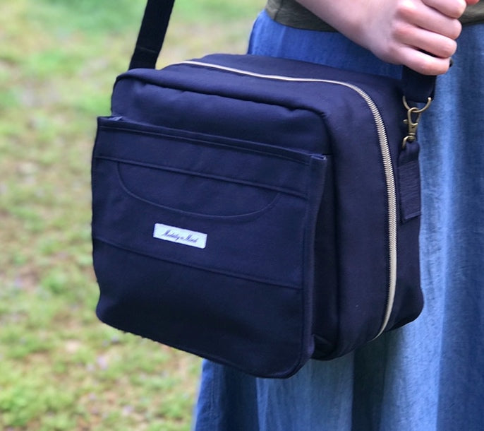 Solid Navy Bible Bag