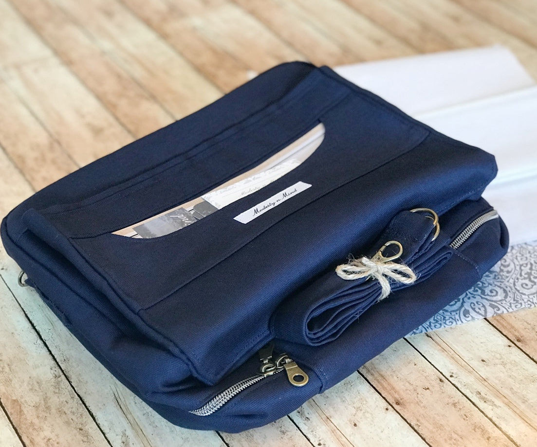 Solid Navy Bible Bag
