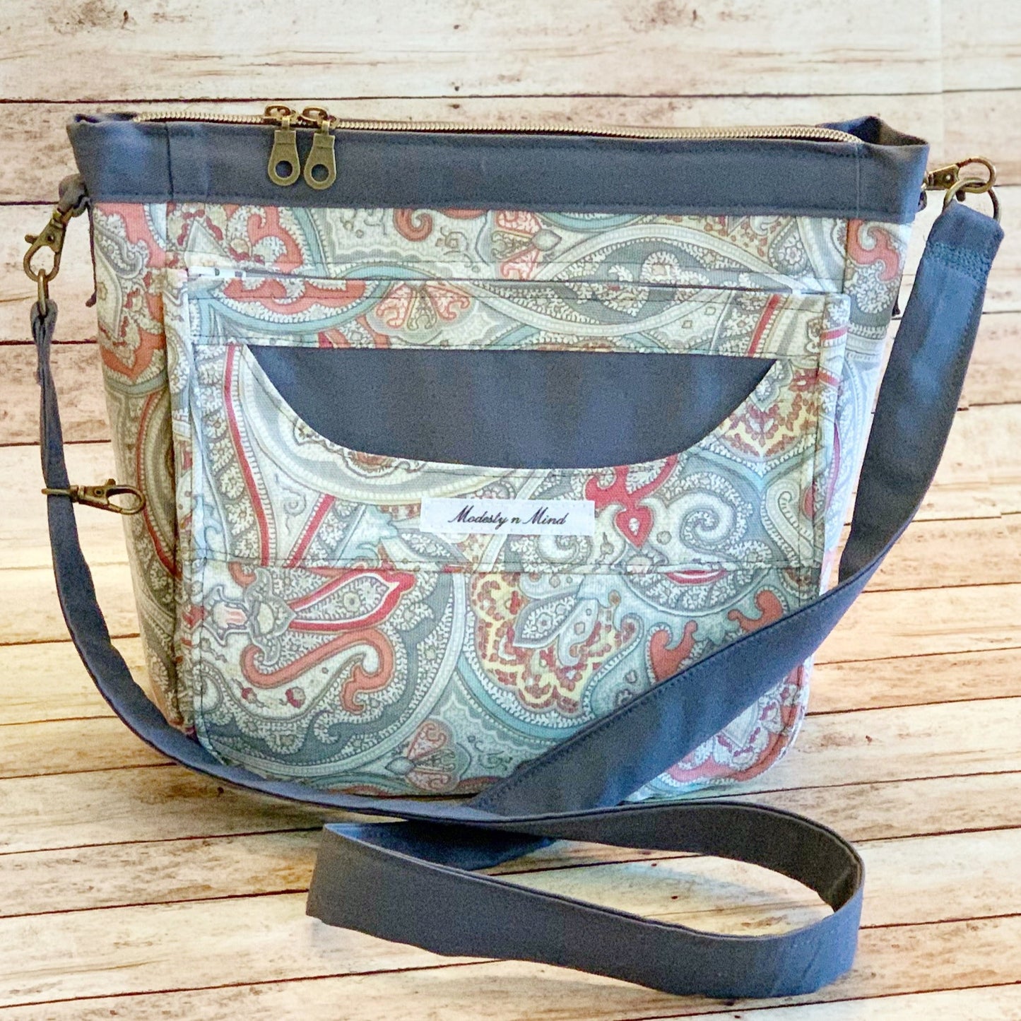 Coral & Gray Everyday Crossbody